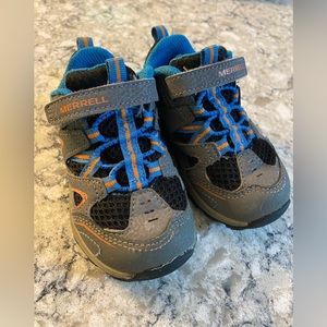 Toddler size 6.5wide Merrell sneakers.